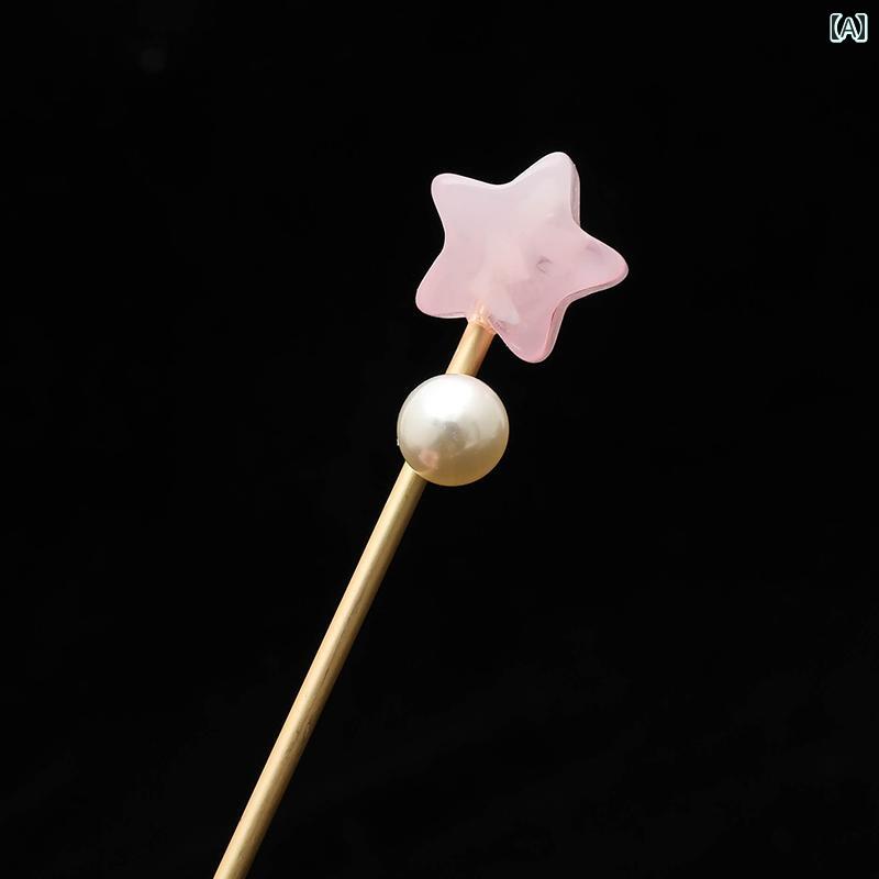 かんざし 一本 レディース ヘアアクセサリー 髪飾り 和装 和服 シンプル モダン ピンク ブルー パープル 星 ハート