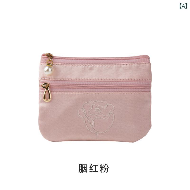 ポーチ 小銭入れ レディース ミニ 財布 コインケース 薄手 小さめ かわいい 韓国 ジッパー キー カード..