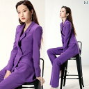 スーツ ジャケット パンツ レディース ファッション パープル ブラック レッド オフィス 通勤 オフィス