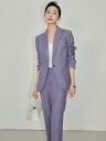スーツ ジャケット レディース 春 パンツ ウール 春秋 スリム フィット パープル オフィス 通勤 オフィス