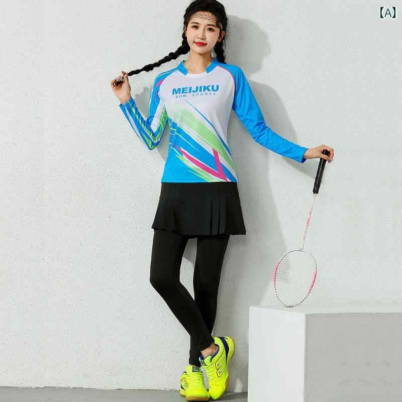 バドミントン ウェア メンズ レディース 大きめサイズ 長袖 秋冬 スポーツ 競技 トレーニング 卓球 速乾