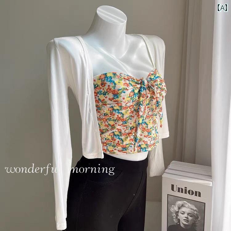 ボレロ レディース カーディガン おしゃれ カジュアル モーダル 春夏 薄手 トップス ホワイト ブラック ブラウン