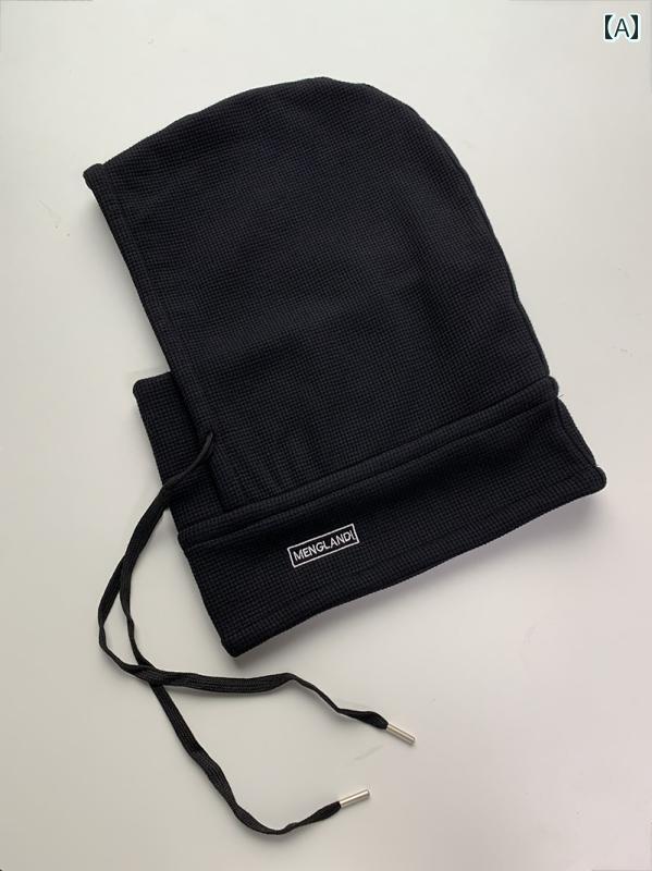 バラクラバ ニット帽 メンズ 帽子 春秋冬 アウトドア 防寒 暖かい 男の子 マフラー ブラック グレー ホワイト