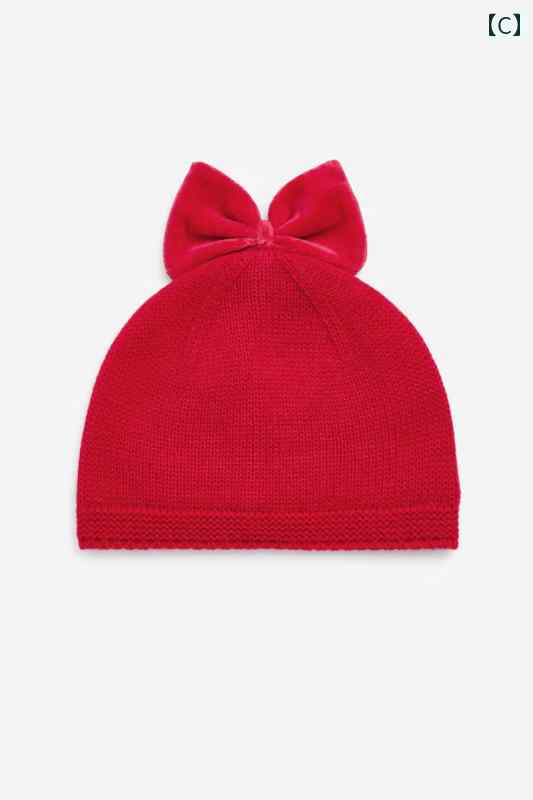 ニット帽 ベビー 赤ちゃん キッズ 男の子 女の子 ファッション 秋冬 防寒 暖かい ウール かわいい ウサギ クマ リボン ボンボン レッド ベージュ ピンク
