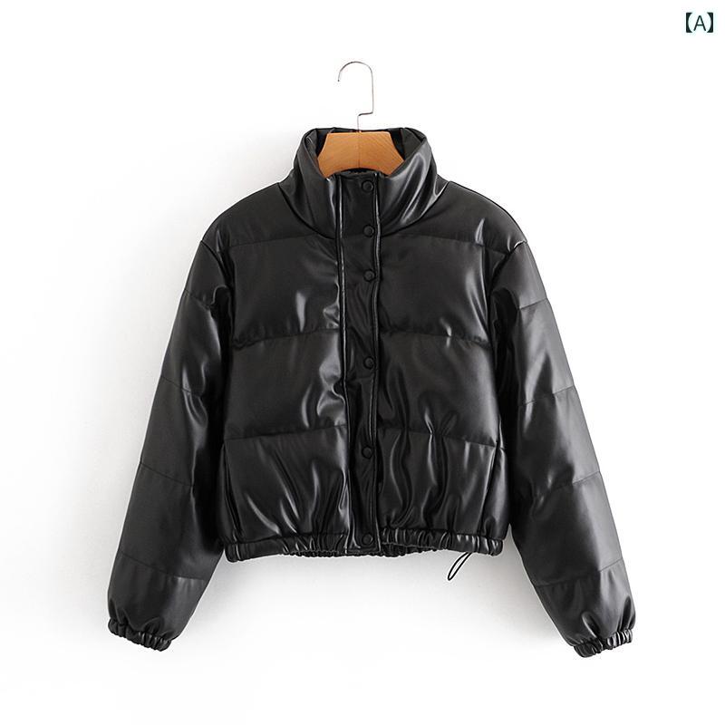 ジャケット レディース アウター ショート カジュアル ストリート コットン ブラック カーキ ベージュ