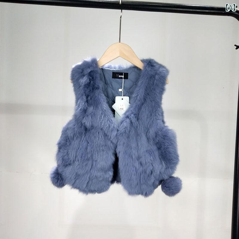 ベスト キッズ 女の子 男の子 子供服 ノースリーブ ジャケット おしゃれ ファー 秋冬 韓国 タッセル レ..