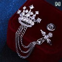 ブローチ ピン おしゃれ メンズ アクセサリー コート スーツ バッジ コサージュ 結婚式 シルバー ゴールド クロス 十字架 クラウン