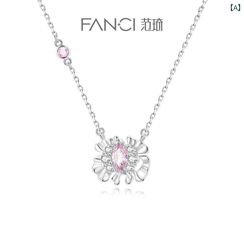 ネックレス レディース アクセサリー おしゃれ カジュアル フラワー ギフト シルバー