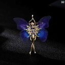 ブローチ ピン おしゃれ 天使 レディース アクセサリー シンプル コート カーディガン コサージュ ゴールド パープル グリーン