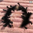ヘアアクセサリー ハロウィン コスプレ レディース 頭飾り 天使 羽 クラウン ヘッドバンド ブラック ホワイト