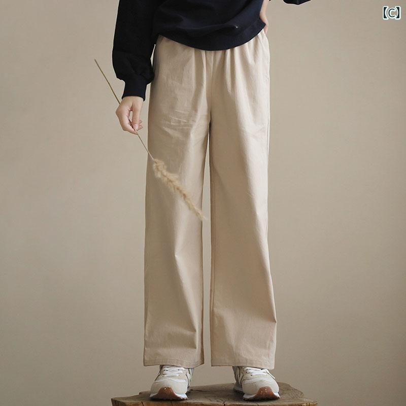 パンツ キッズ 子供服 女の子 カジュアル ワイド 秋冬 韓国 起毛 ストレート グレー ブルー カーキ
