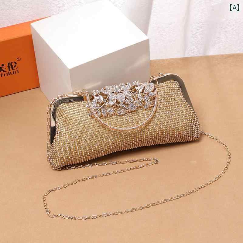 パーティー バッグ 結婚式 レディース おしゃれ ラインストーン ハンドバッグ クラッチ ブラック シルバー キラキラ