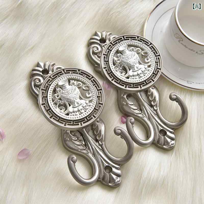 カーテン ふさかけ ホルダー おしゃれ ヨーロッパ バックル シンプル モダン フック ゴールド シルバー..