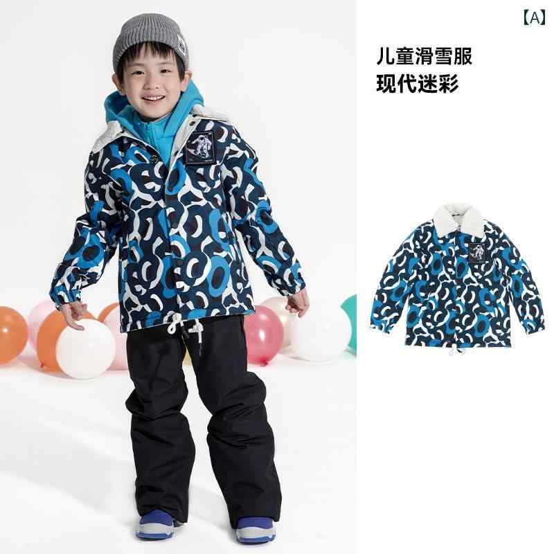 スノーボードウェア スキーウェア キッズ 女の子 男の子 おしゃれ スポーツ 子供 防水 アウトドア 迷彩 カモフラ ピンク