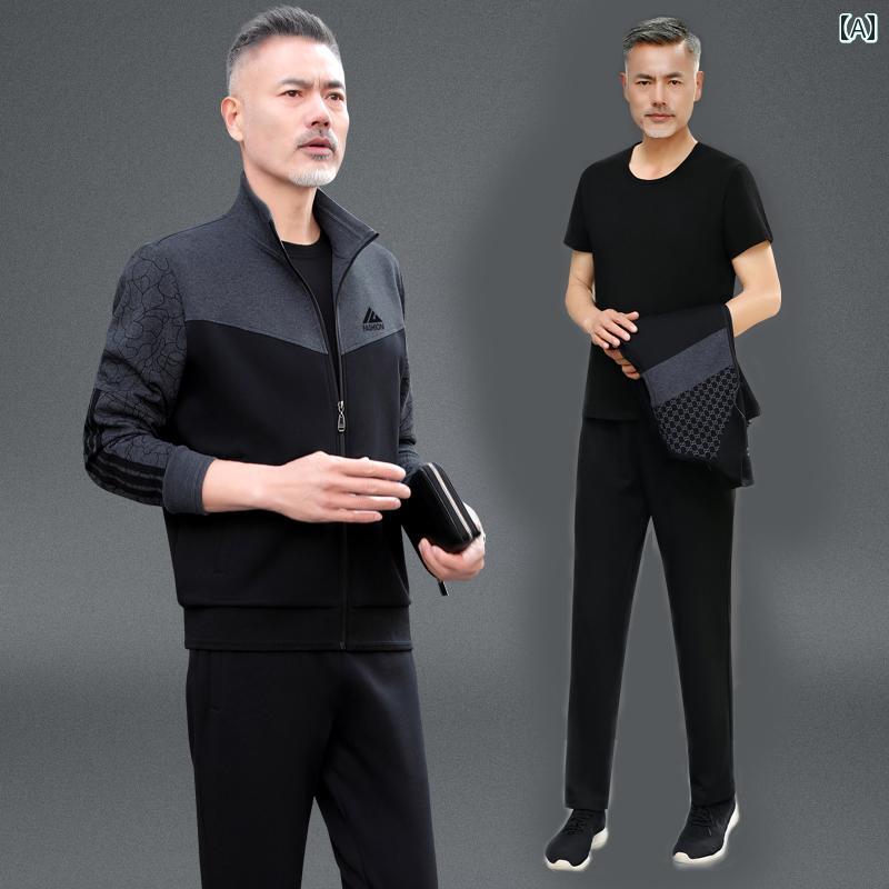 セットアップ ジャージ 上下 メンズ 大きめサイズ カジュアル スーツ 春秋 スポーツウェア ゆったり グレー ブルー グリーン