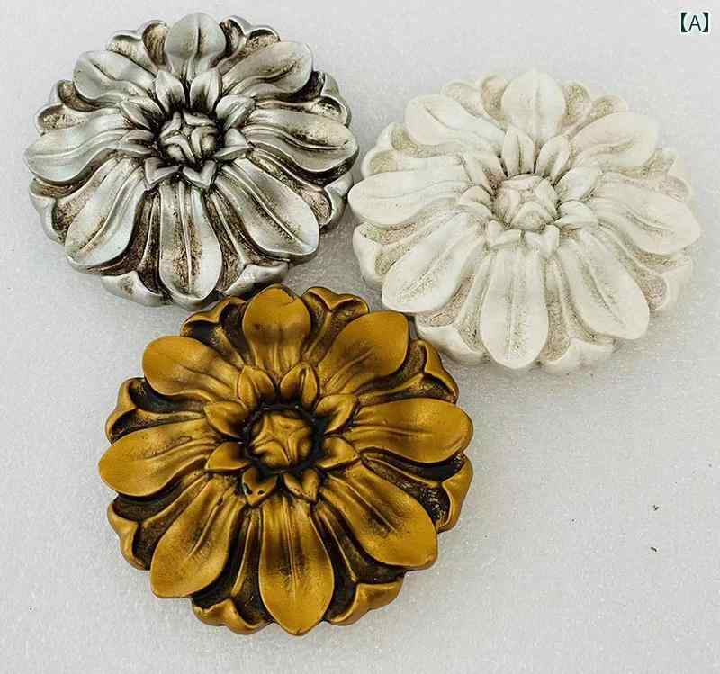 カーテン ふさかけ ホルダー おしゃれ 北欧 ストラップ 壁 フック シルバー ホワイト ゴールド 花