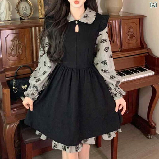 大きめサイズ レディース おしゃれ ファッション カジュアル 上品 フェミニン デート 女子会 普段使い プリント フェイク セットアップ ドレス 春 プレッピー 人形 襟 フリルスカート 大きめサイズ レディース おしゃれ ファッション カジュアル 上品 フェミニン デート 女子会 普段使い プリント フェイク セットアップ ドレス 春 プレッピー 人形 襟 フリルスカート