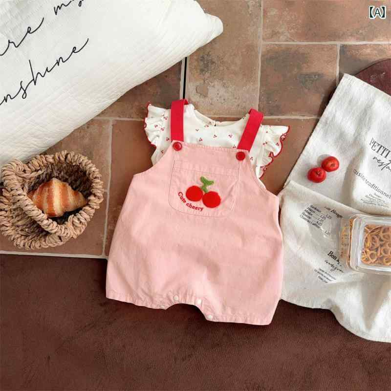 ベビー服 かわいい 女の子 夏 ワンピース オーバー オール おしゃれ 幼児 夏 半袖 薄手 涼しい 涼しい 1歳 児