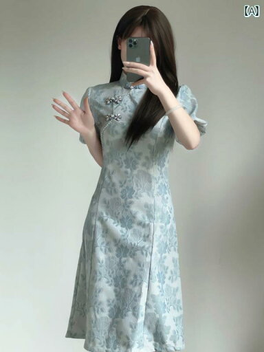 アオザイ ドレス ワンピース レディース 民族衣装 大人 半袖 小さめ フレッシュ ガーリー レース チャイナ 夏 チャイナ風 女子 小さめ アオザイ ドレス ワンピース レディース 民族衣装 大人 半袖 小さめ フレッシュ ガーリー レース チャイナ 夏 チャイナ風 女子 小さめ