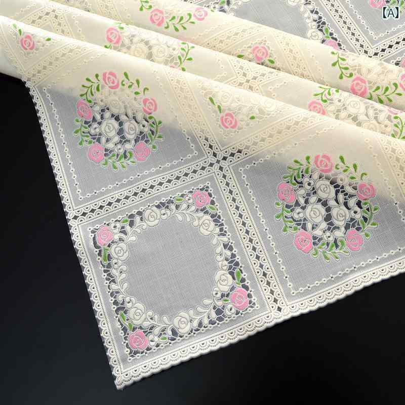 テーブルクロス おしゃれ インテリア ティー コーヒー カバー 家庭 レストラン カフェ 喫茶店 ダイニング 防水 耐油性 洗える PVC マット ホーム 長方形 レース