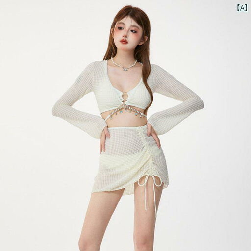 レディース 水着 ビキニ セパレート セクシー ビーチ リゾート 4点 持ち上げ ホールド 長袖 体型カバー 日焼け防止 休暇 温泉 レディース 水着 ビキニ セパレート セクシー ビーチ リゾート 4点 持ち上げ ホールド 長袖 体型カバー 日焼け防止 休暇 温泉