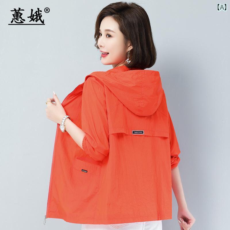 日焼け防止 パーカー レディース フード 上着 おしゃれ アウトドア 普段使い 大きめサイズ ジャケット 夏 カジュアル