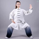 太極拳 服 レディース セットアップ 動きやい パフォーマンス 競技会 発表会 トレーニング 練習 エレガント 3点 グラデーション