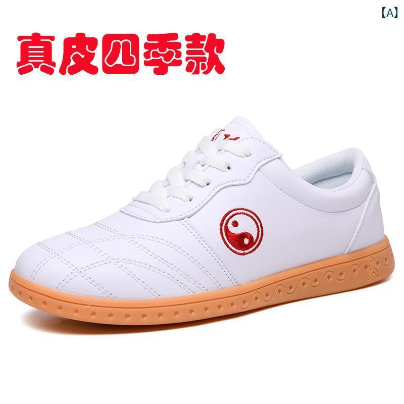 太極拳 シューズ 靴 レディース 春夏 ボクシング 練習 メンズ レザー 柔らかい ソフトソール 武道