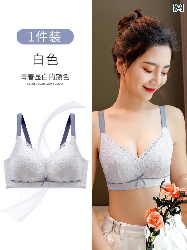 下着 レディース ブラジャー ブラ インナー ウェア 快適 ラテックス レディース 薄手 涼しい 大きめ 胸 貧乳 レース ノンワイヤー プッシュアップ副胸 垂れ 防止 胸 縮小