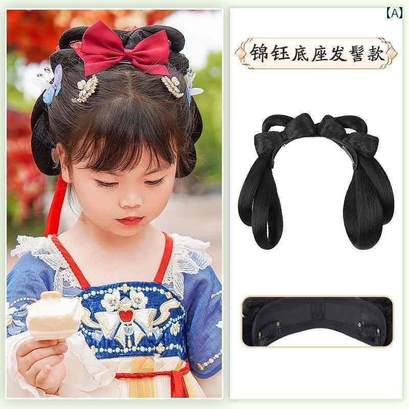 ウィッグ レディース レトロ コスプレ 舞台 発表会 小道具 子供 漢服 帽子 オールインワン ヘア フープ バッグ 女の子 女の子 女の子 ヘア アクセサリー スタイリング