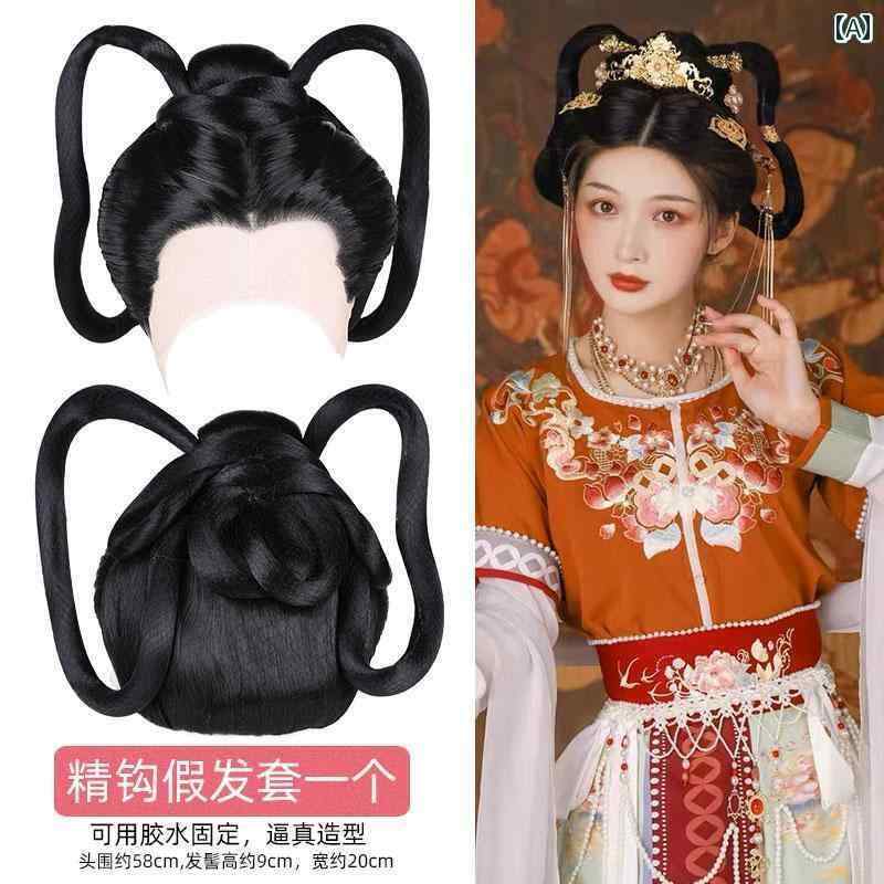 ウィッグ かつら レトロ コスプレ 舞台 演者 小道具 飛行 セット 壁画 敦煌 ダンス ヘッド ギア 衣装 レディース エキゾチック パフォーマンス パン