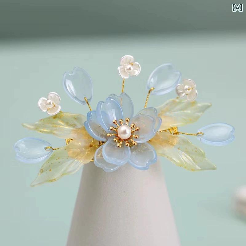 レトロ 髪飾り ヘアー アクセサリー 漢服 帽子 クリップ ペア トンボ ヘアピン フル セット タッセル ヘアピン レディース 衣装 ヘア