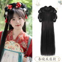 ウィッグ かつら レトロ コスプレ 舞台 パフォーマンス 演者 小道具 漢服 頭飾り ワンピース ヘア お団子 ヘア 衣装 普段使い 明朝 髪型 レディース ヘ...