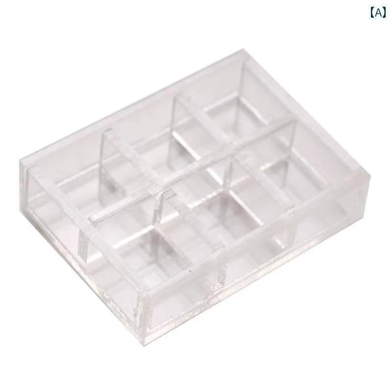 ミニチュア おもちゃ 飾り 装飾 インテリア 子供部屋 カフェ ミニ ドール ハウス 食品 透明 収納 グリッド ボックス メイクアップ グリッド 小さめ 布 シーン