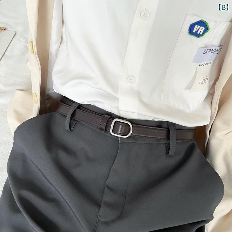 メンズ ベルト 小物 レディース非 多 孔 質 薄手 涼しい 韓国 ジーンズ 装飾 シンプル チング