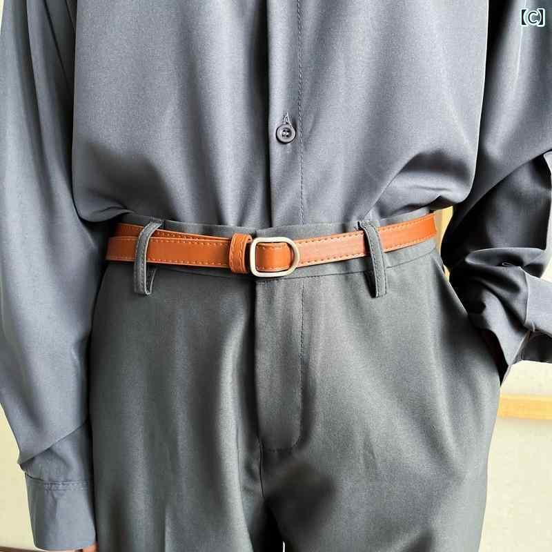 メンズ ベルト 小物 レディース非 多 孔 質 薄手 涼しい 韓国 ジーンズ 装飾 シンプル チング