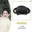 ウィッグ かつら レトロ コスプレ 舞台 パフォーマンス 演者 小道具 大人 コスチューム 帽子 漢服 帽子 セット シンプル お団子 ヘア バッグ