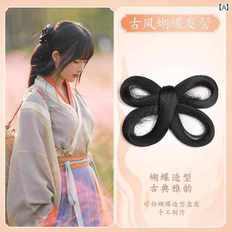 ウィッグ かつら レトロ コスプレ 舞台 パフォーマンス 演者 小道具 春秋 フル ヘア ソフト リボン バ..