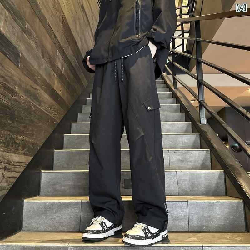 メンズ ズボン ボトムス パンツ おしゃれ 春秋 アメリカン オーバー オール ストレート レッグ ジャケ..