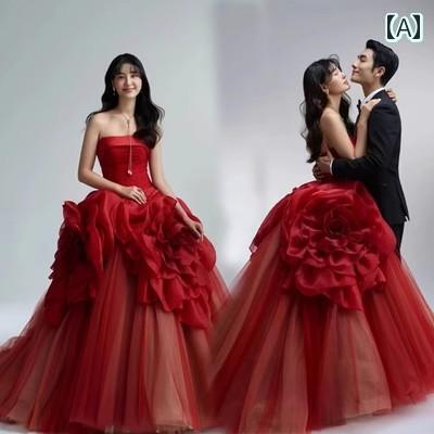 ドレス レディース 撮影 フォト 思い出 記念 ウェデング 結婚式 コスプレ アート スタジオ 服 屋内 カップル バーガンディィ 花 ロングテール ウェデング ドレス レディース 撮影 フォト 思い出 記念 ウェデング 結婚式 コスプレ アート スタジオ 服 屋内 カップル バーガンディィ 花 ロングテール ウェデング
