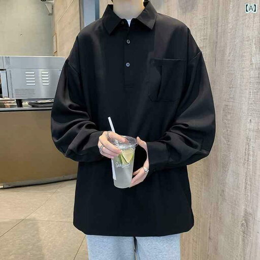 メンズ Tシャツ 長袖 トップスス 春秋 無地 ポロシャツ トレンド 韓国 メンズ Tシャツ 長袖 トップスス 春秋 無地 ポロシャツ トレンド 韓国