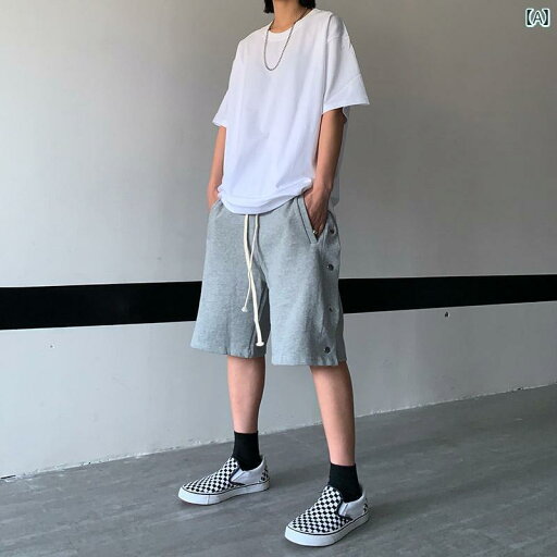 メンズ ズボン ボトムス パンツ おしゃれ 夏 ヒップ ホップ サイド ブレスト レディースカジュアル スポーツ メンズ ズボン ボトムス パンツ おしゃれ 夏 ヒップ ホップ サイド ブレスト レディースカジュアル スポーツ