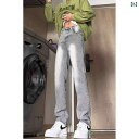 メンズ ズボン ボトムス パンツ おしゃれ 履きやい スモークグレー セメント カラー ジーンズ 背 高い 人 アメリカン ストリート ロング て ストレート 脚 スリムフット