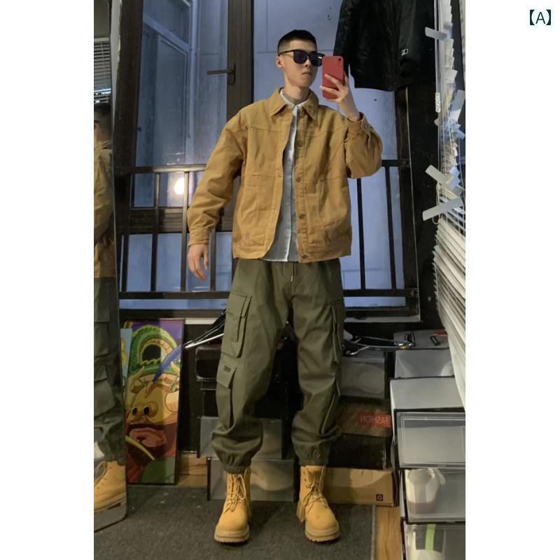 メンズ ズボン ボトムス パンツ おしゃれ アーミーグリーン ミリタリー オーバー オール タフ ウェア スポーツ カジュアル や レギンス