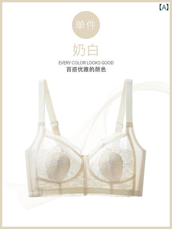 下着 レディース 大きめ 胸 小さめ 胸 ウサギ 耳 夏 フランス 魅惑 レース プッシュアップ 垂れ下り 防止 ブラ 極薄