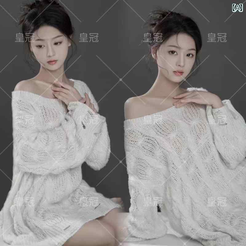 ドレス レディース 撮影 フォト 思い出 記念 ウェデング 結婚式 コスプレ アート スタジオ 塩 セーター..