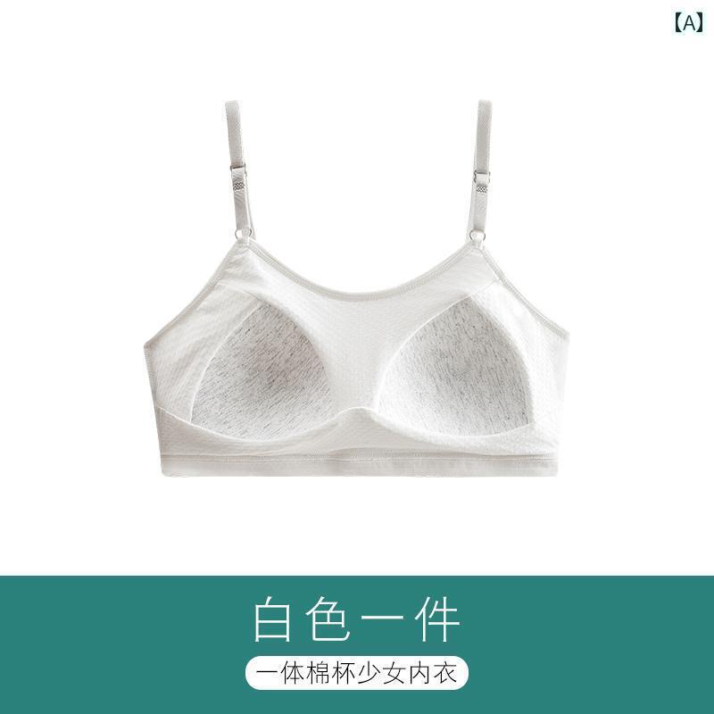 下着 レディース 胸パッド 綿 一体型 キャミソール チューブ トップスス 女児 発育期 女児 ブラジャー