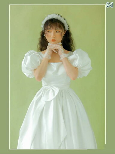 撮影 ドレス 写真 フォト 記念 コスプレ アート 思い出 ウェデング 軽量 涼しい レトロ フランス 女の子 女の子 白 シンプル サテン 撮影 ドレス 写真 フォト 記念 コスプレ アート 思い出 ウェデング 軽量 涼しい レトロ フランス 女の子 女の子 白 シンプル サテン
