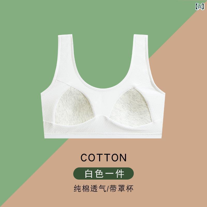 下着 レディース 胸パッド 女児 発育 肌着 ワンピース チューブ トップス 胸 巻き 露出 防止小 中学生 綿 キャミソール