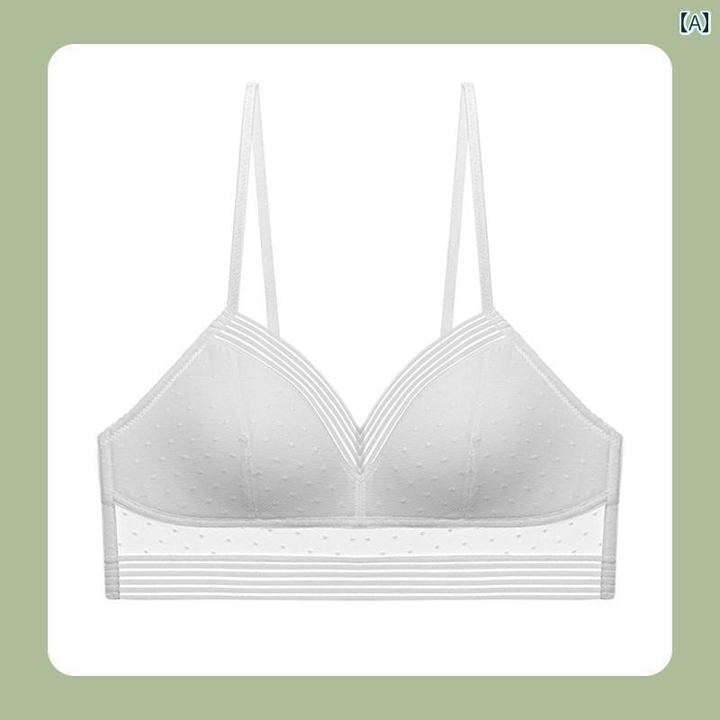 レディース 下着 インナー U字型 美しい バック 夏 薄手 涼しい 小さめ 胸 ストラップ ギャザー 大きめ 背中 開き レース ブラジャー